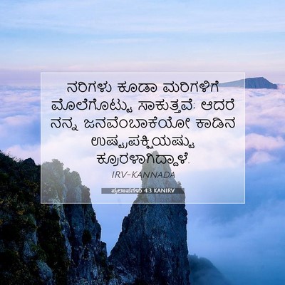Picture 07 - ಪ್ರಲಾಪಗಳು 4:3 KANIRV - ನರಿಗಳು ಕೂಡಾ - Bible Verse Picture