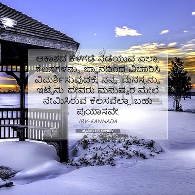 Picture 07 - ಪ್ರಸಂಗಿ 1:13 KANIRV - ಆಕಾಶದ ಕೆಳಗಡೆ - Bible Verse Picture