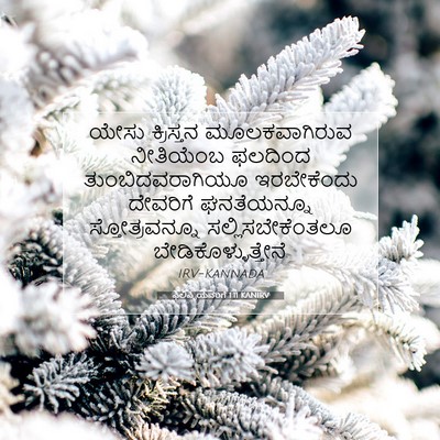 Picture 07 - ಫಿಲಿಪ್ಪಿಯವರಿಗೆ 1:11 KANIRV - ಯೇಸು ಕ್ರಿಸ್ತನ - Bible Verse Picture