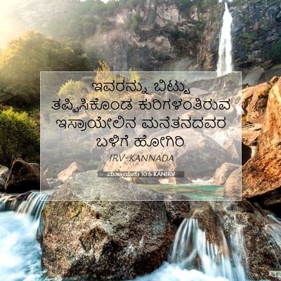 Picture 07 - ಮತ್ತಾಯನು 10:6 KANIRV - ಇವರನ್ನು ಬಿಟ್ಟು - Bible Verse Picture