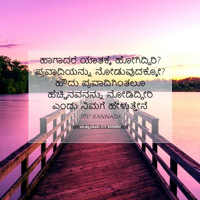 Picture 07 - ಮತ್ತಾಯನು 11:9 KANIRV - ಹಾಗಾದರೆ ಯಾತಕ್ಕೆ - Bible Verse Picture