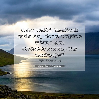 Picture 07 - ಮತ್ತಾಯನು 12:3 KANIRV - ಆತನು ಅವರಿಗೆ, - Bible Verse Picture