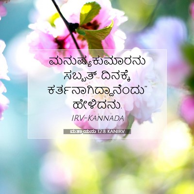 Picture 07 - ಮತ್ತಾಯನು 12:8 KANIRV - ಮನುಷ್ಯಕುಮಾರನು - Bible Verse Picture