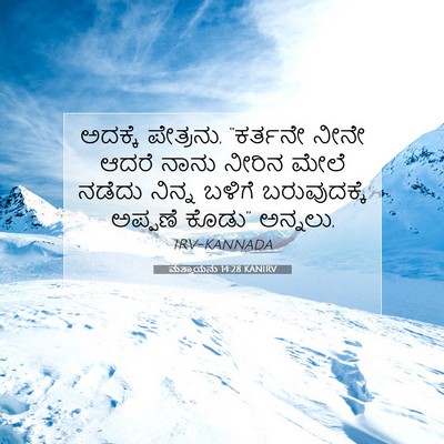 Picture 07 - ಮತ್ತಾಯನು 14:28 KANIRV - ಅದಕ್ಕೆ ಪೇತ್ರನು, - Bible Verse Picture