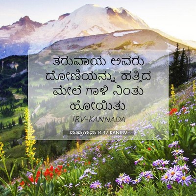 Picture 07 - ಮತ್ತಾಯನು 14:32 KANIRV - ತರುವಾಯ ಅವರು - Bible Verse Picture