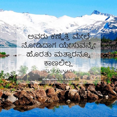 Picture 07 - ಮತ್ತಾಯನು 17:8 KANIRV - ಅವರು ಕಣ್ಣೆತ್ತಿ - Bible Verse Picture