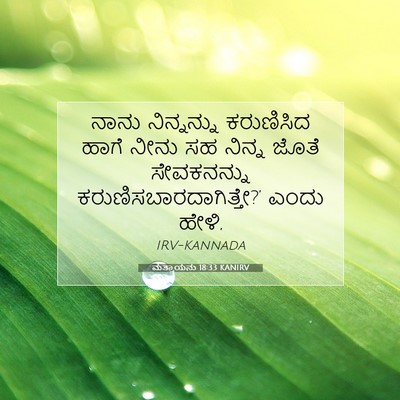 Picture 07 - ಮತ್ತಾಯನು 18:33 KANIRV - ನಾನು ನಿನ್ನನ್ನು - Bible Verse Picture