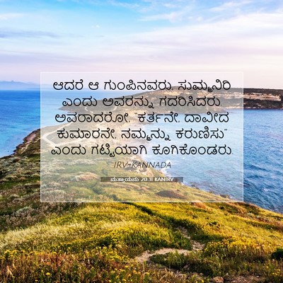 Picture 07 - ಮತ್ತಾಯನು 20:31 KANIRV - ಆದರೆ ಆ ಗುಂಪಿನವರು, - Bible Verse Picture