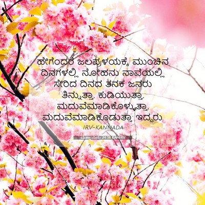Picture 07 - ಮತ್ತಾಯನು 24:38 KANIRV - ಹೇಗೆಂದರೆ - Bible Verse Picture