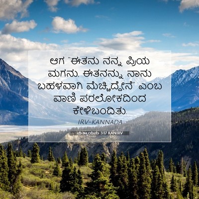 Picture 07 - ಮತ್ತಾಯನು 3:17 KANIRV - ಆಗ “ಈತನು ನನ್ನ - Bible Verse Picture
