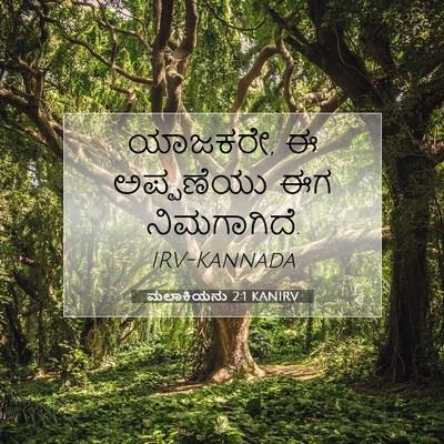 Picture 07 - ಮಲಾಕಿಯನು 2:1 KANIRV - ಯಾಜಕರೇ, ಈ ಅಪ್ಪಣೆಯು - Bible Verse Picture