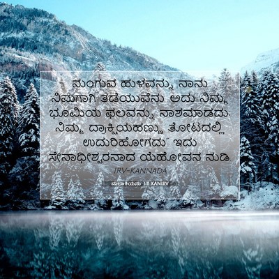 Picture 07 - ಮಲಾಕಿಯನು 3:11 KANIRV - ನುಂಗುವ ಹುಳವನ್ನು - Bible Verse Picture