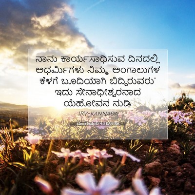 Picture 07 - ಮಲಾಕಿಯನು 4:3 KANIRV - ನಾನು ಕಾರ್ಯಸಾಧಿಸುವ - Bible Verse Picture