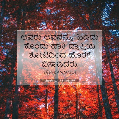 Picture 07 - ಮಾರ್ಕನು 12:8 KANIRV - ಅವರು ಅವನನ್ನು - Bible Verse Picture