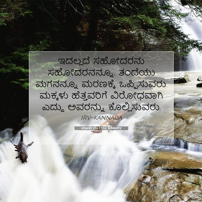 Picture 07 - ಮಾರ್ಕನು 13:12 KANIRV - ಇದಲ್ಲದೆ ಸಹೋದರನು - Bible Verse Picture