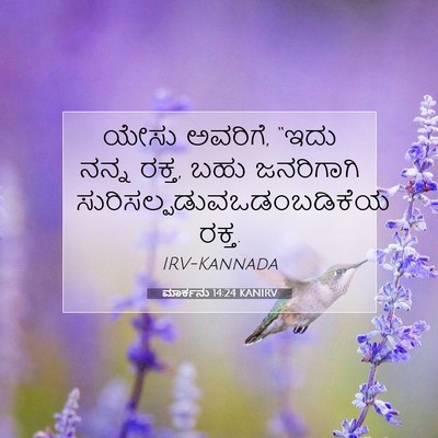 Picture 07 - ಮಾರ್ಕನು 14:24 KANIRV - ಯೇಸು ಅವರಿಗೆ, “ಇದು - Bible Verse Picture