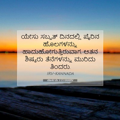 Picture 07 - ಮಾರ್ಕನು 2:23 KANIRV - ಯೇಸು ಸಬ್ಬತ್ - Bible Verse Picture
