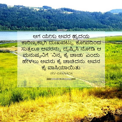 Picture 07 - ಮಾರ್ಕನು 3:5 KANIRV - ಆಗ ಯೇಸು ಅವರ ಹೃದಯ - Bible Verse Picture