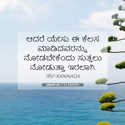 Picture 07 - ಮಾರ್ಕನು 5:32 KANIRV - ಆದರೆ ಯೇಸು ಈ ಕೆಲಸ - Bible Verse Picture