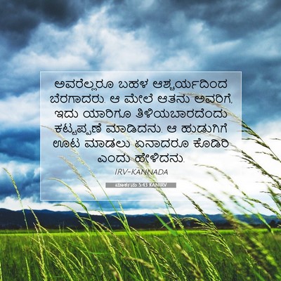 Picture 07 - ಮಾರ್ಕನು 5:43 KANIRV - ಅವರೆಲ್ಲರೂ ಬಹಳ - Bible Verse Picture