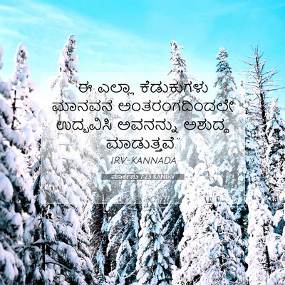 Picture 07 - ಮಾರ್ಕನು 7:23 KANIRV - ಈ ಎಲ್ಲಾ ಕೆಡುಕುಗಳು - Bible Verse Picture