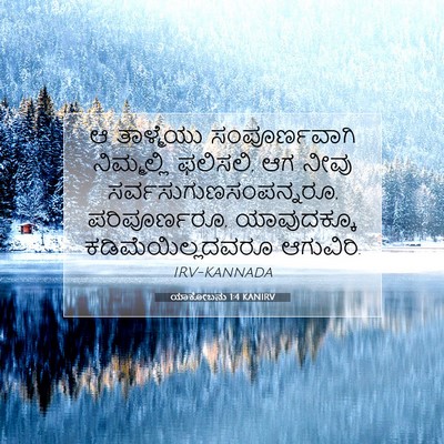 Picture 07 - ಯಾಕೋಬನು 1:4 KANIRV - ಆ ತಾಳ್ಮೆಯು - Bible Verse Picture