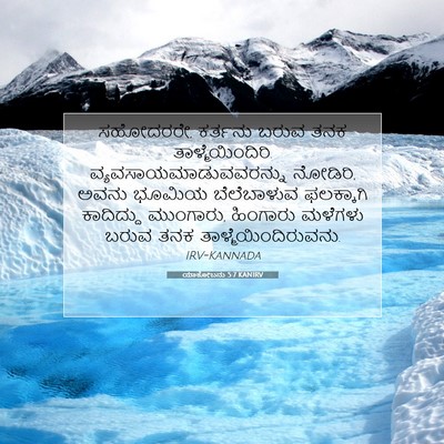 Picture 07 - ಯಾಕೋಬನು 5:7 KANIRV - ಸಹೋದರರೇ, ಕರ್ತನು - Bible Verse Picture