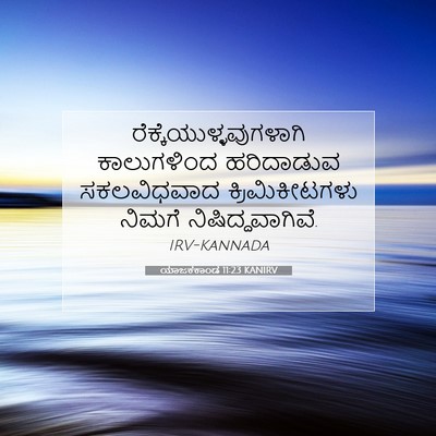 Picture 07 - ಯಾಜಕಕಾಂಡ 11:23 KANIRV -  - Bible Verse Picture
