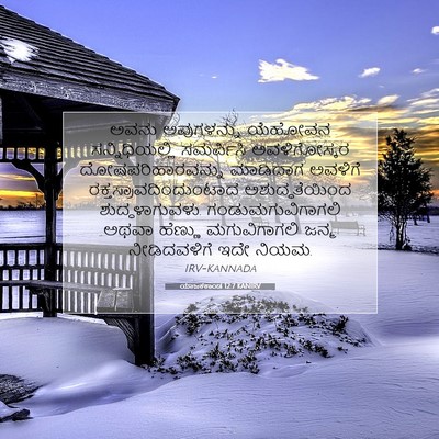 Picture 07 - ಯಾಜಕಕಾಂಡ 12:7 KANIRV - ಅವನು ಅವುಗಳನ್ನು - Bible Verse Picture