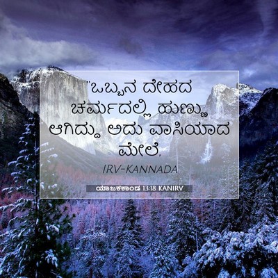 Picture 07 - ಯಾಜಕಕಾಂಡ 13:18 KANIRV - “ಒಬ್ಬನ ದೇಹದ - Bible Verse Picture