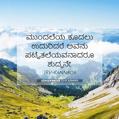 Picture 07 - ಯಾಜಕಕಾಂಡ 13:41 KANIRV - ಮುಂದಲೆಯ ಕೂದಲು - Bible Verse Picture