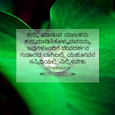 Picture 07 - ಯಾಜಕಕಾಂಡ 14:11 KANIRV - ಶುದ್ಧಿ ಮಾಡುವ - Bible Verse Picture