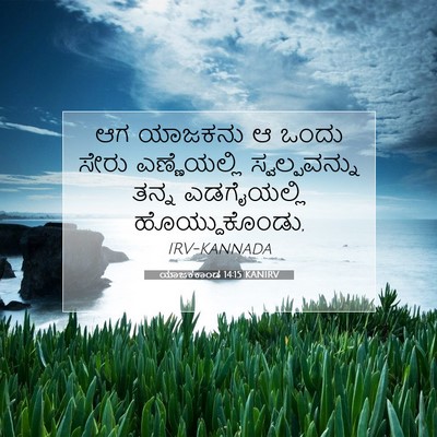 Picture 07 - ಯಾಜಕಕಾಂಡ 14:15 KANIRV - ಆಗ ಯಾಜಕನು ಆ ಒಂದು - Bible Verse Picture