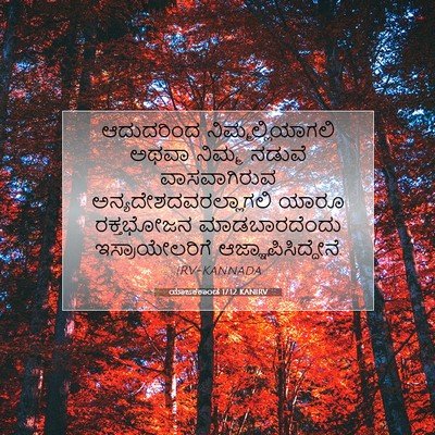 Picture 07 - ಯಾಜಕಕಾಂಡ 17:12 KANIRV - ಆದುದರಿಂದ - Bible Verse Picture