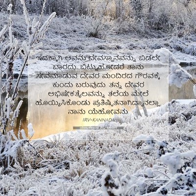 Picture 07 - ಯಾಜಕಕಾಂಡ 21:12 KANIRV - ಇದಕ್ಕಾಗಿ ಅವನು - Bible Verse Picture