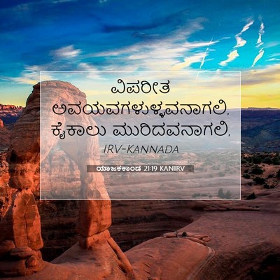 Picture 07 - ಯಾಜಕಕಾಂಡ 21:19 KANIRV - ವಿಪರೀತ - Bible Verse Picture
