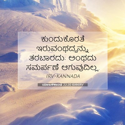 Picture 07 - ಯಾಜಕಕಾಂಡ 22:20 KANIRV - ಕುಂದುಕೊರತೆ - Bible Verse Picture