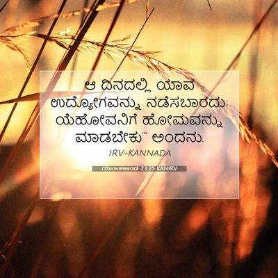 Picture 07 - ಯಾಜಕಕಾಂಡ 23:25 KANIRV - ಆ ದಿನದಲ್ಲಿ ಯಾವ - Bible Verse Picture