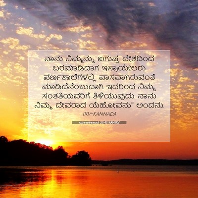 Picture 07 - ಯಾಜಕಕಾಂಡ 23:43 KANIRV - ನಾನು ನಿಮ್ಮನ್ನು - Bible Verse Picture
