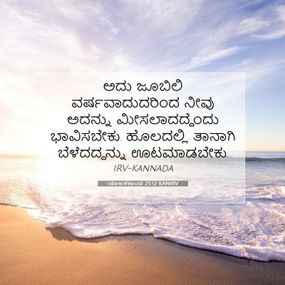 Picture 07 - ಯಾಜಕಕಾಂಡ 25:12 KANIRV - ಅದು ಜೂಬಿಲಿ - Bible Verse Picture