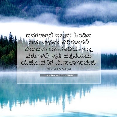 Picture 07 - ಯಾಜಕಕಾಂಡ 27:32 KANIRV - ದನಗಳಾಗಲಿ ಇಲ್ಲವೇ - Bible Verse Picture