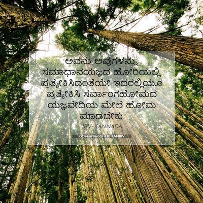 Picture 07 - ಯಾಜಕಕಾಂಡ 4:10 KANIRV - ಅವನು ಅವುಗಳನ್ನು - Bible Verse Picture