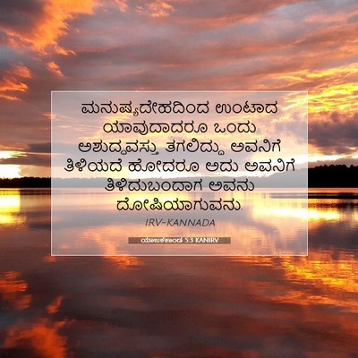 Picture 07 - ಯಾಜಕಕಾಂಡ 5:3 KANIRV - ಮನುಷ್ಯದೇಹದಿಂದ - Bible Verse Picture