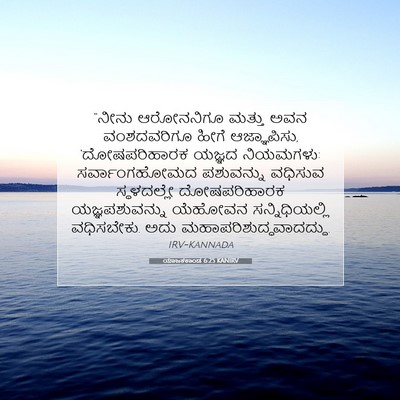 Picture 07 - ಯಾಜಕಕಾಂಡ 6:25 KANIRV - “ನೀನು ಆರೋನನಿಗೂ - Bible Verse Picture