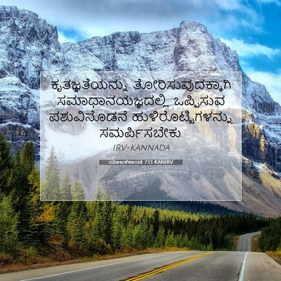 Picture 07 - ಯಾಜಕಕಾಂಡ 7:13 KANIRV - ಕೃತಜ್ಞತೆಯನ್ನು - Bible Verse Picture