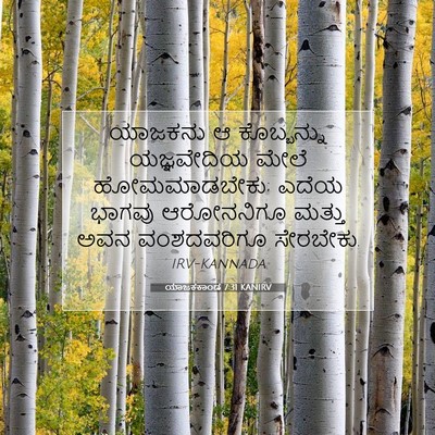 Picture 07 - ಯಾಜಕಕಾಂಡ 7:31 KANIRV - ಯಾಜಕನು ಆ - Bible Verse Picture