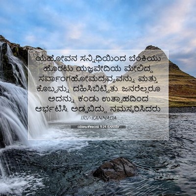 Picture 07 - ಯಾಜಕಕಾಂಡ 9:24 KANIRV - ಯೆಹೋವನ - Bible Verse Picture