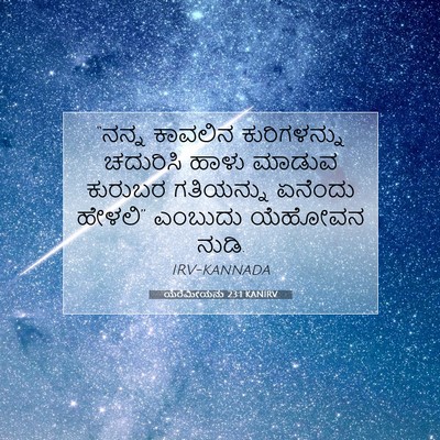 Picture 07 - ಯೆರೆಮೀಯನು 23:1 KANIRV - “ನನ್ನ ಕಾವಲಿನ - Bible Verse Picture