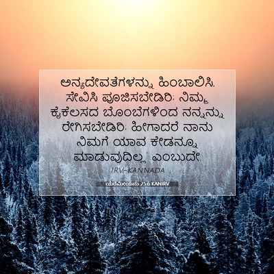 Picture 07 - ಯೆರೆಮೀಯನು 25:6 KANIRV - ಅನ್ಯದೇವತೆಗಳನ್ನು - Bible Verse Picture