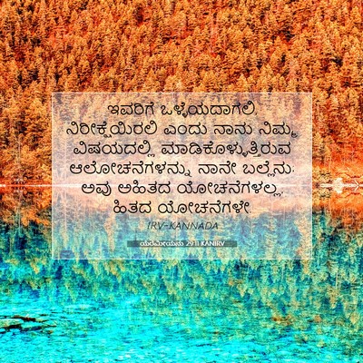 Picture 07 - ಯೆರೆಮೀಯನು 29:11 KANIRV - ಇವರಿಗೆ - Bible Verse Picture